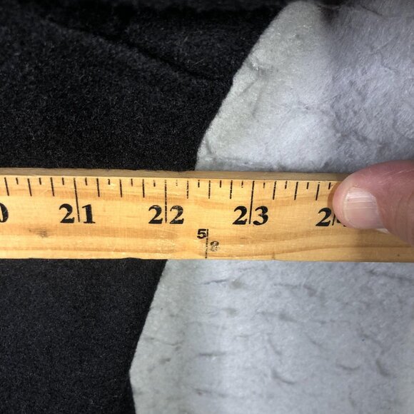 Old Navy Coat Womens 1X Plus Black Wool Blend Asymmetrical Zip Moto Zip Pockets - Picture 5 of 16